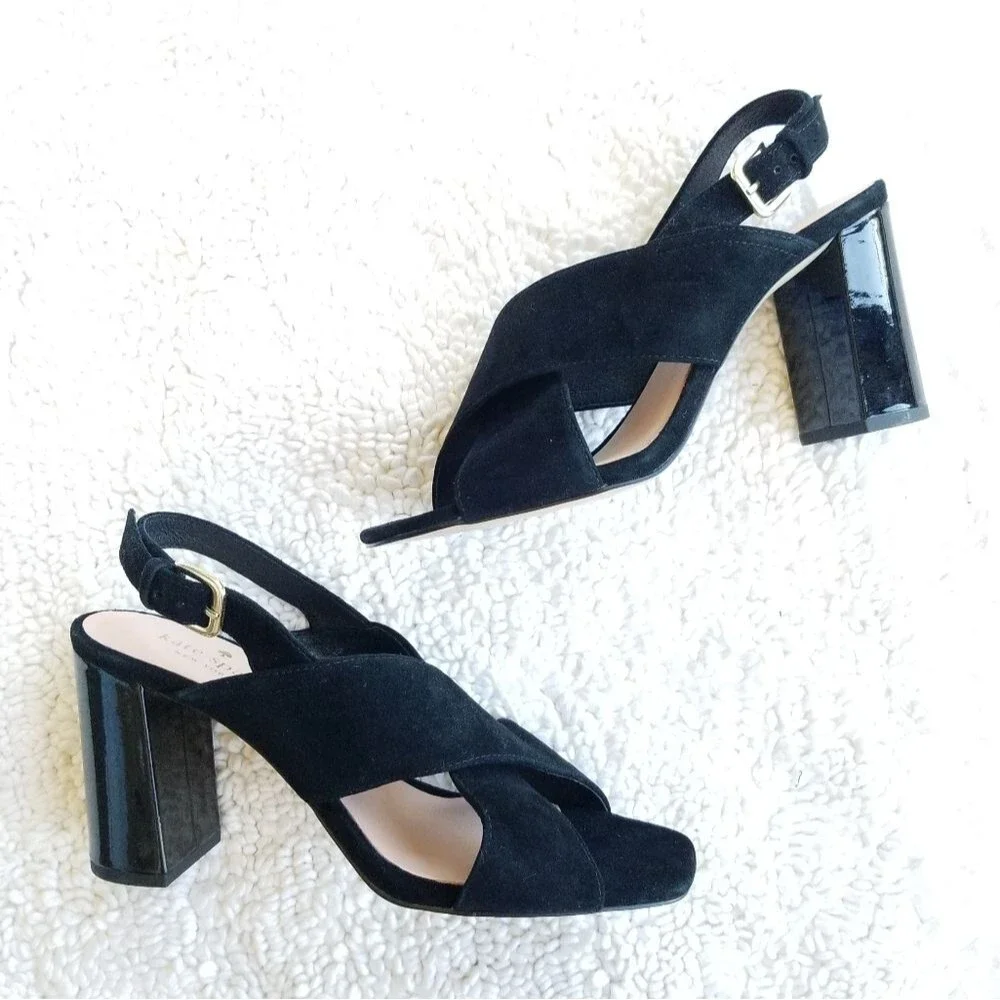 🍒NWOB🍒 KATE SPADE CLASSIC SUEDE SANDAL HEELS